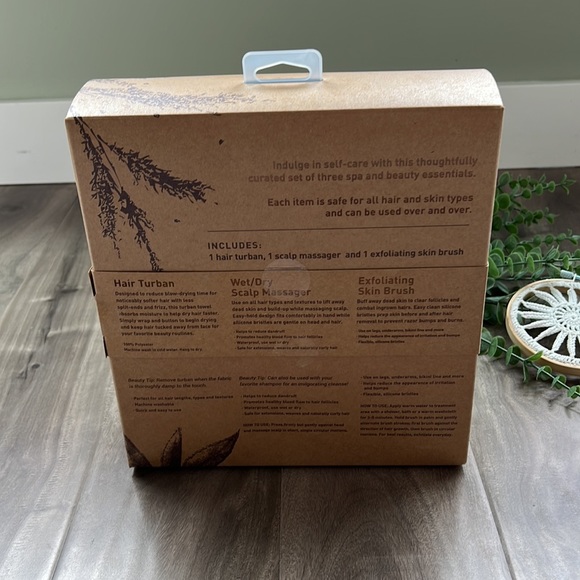 3-PIECE SPA SET - hair turban, scalp massage, and exfoliating. - Picture 3 of 11